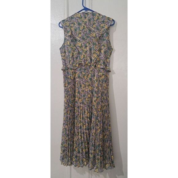 Banana Republic Womens Medium Prairie Cottage Midi Dress Lavender Green $119.99 - Picture 4 of 7